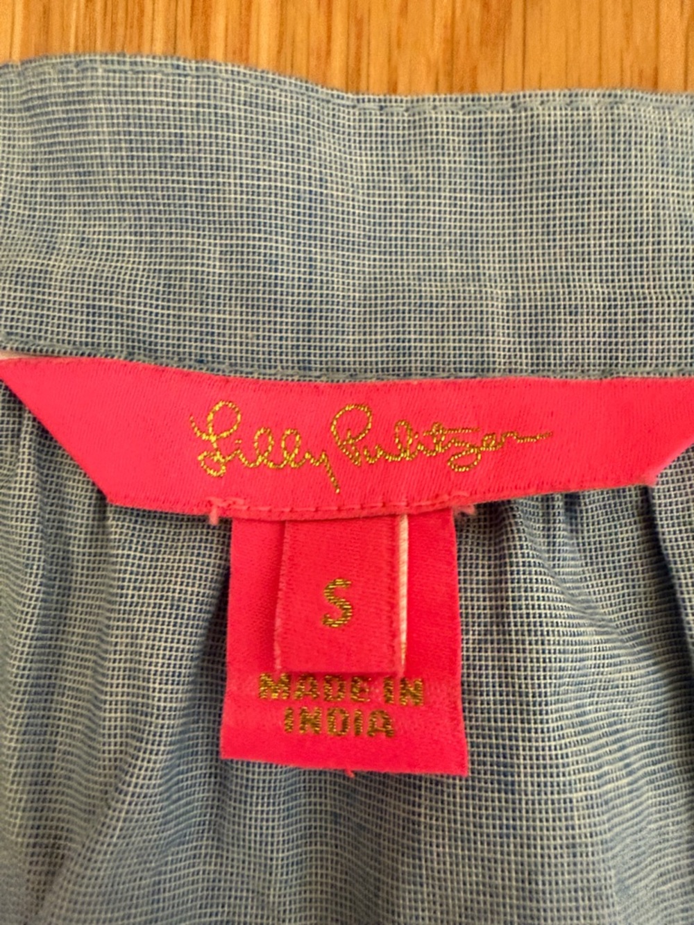 EUC Lilly Pulitzer Light Blue Embroidered Tunic with Pink Tassels - Picture 2 of 8